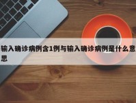 输入确诊病例含1例与输入确诊病例是什么意思