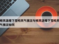 明天洛隆下雪吗天气情况与明天洛隆下雪吗天气情况如何